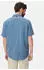 Camel Active Kurzarm Hemd aus einem Leinen-Baumwoll-Mix (409266-7S66) blau