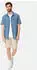 Camel Active Kurzarm Hemd aus einem Leinen-Baumwoll-Mix (409266-7S66) blau