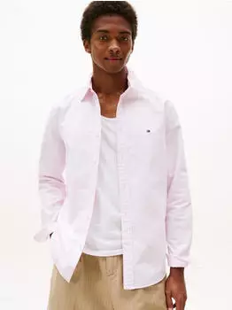 Tommy Hilfiger Regular Fit Ithaca Stripe Oxford Shirt (MW0MW36238) rose petal