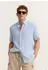 Bugatti Kurzarmhemd Modern Fit Leinen mit Button-Down-Kragen (51340216) hellblau