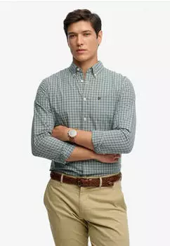 Superdry Preppy Poplin L/S Shirt Langarmhemd (M4011107A) montauk grün check