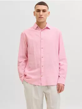 Jack & Jones Summer Linen Blend Shirt Regular Fit (12289174) prism pink