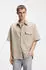 HUGO Ebaffino Kurzarmhemd mit Waffelstruktur, Relaxed Fit (50557091) open white