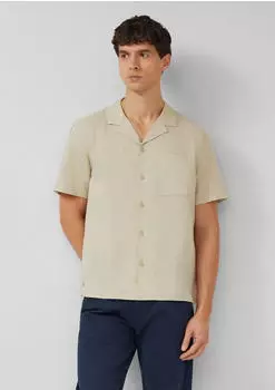 s.Oliver Resort Fit: Kurzarmhemd aus Leinenmix beige 2179164.8148.