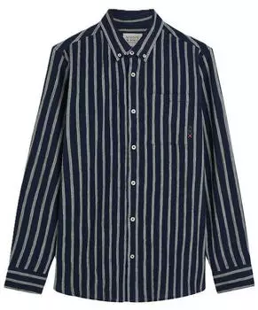 Scotch & Soda Regular Fit Langarmhemd (182214) garden green stripe