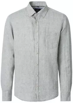 CASAMODA Linen Shirt Regular Fit Long Sleeve gr&uuml;n