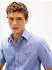 Tommy Hilfiger Flex Poplin Houndstooth Ss Shirt (MW0MW42443) wedge blue/check