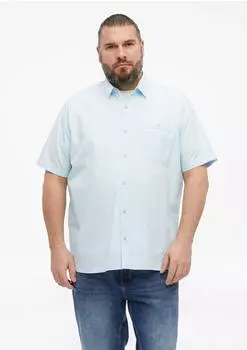 s.Oliver Regular Fit: Fein strukturiertes Kurzarmhemd blau 2181251.51K0.