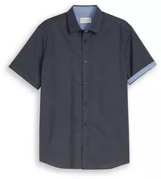Tom Tailor Striped Poplin Shirt Fitted Langarmhemd (1049604) navy based dotted design