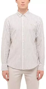 MUSTANG Rawlins Langarmhemd beige stripe