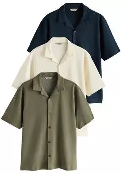 Next Fashion Regular Fit Hemd 2er Pack (H5732503) marine/grün/weiß