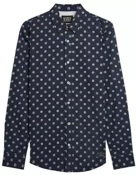 Scotch & Soda Slim-Fit Shirt mit Allover-Print (183058) foulard