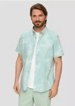 s.Oliver Kurzarmhemd mit Button-Down-Kragen (2145910) ozeangr&uuml;n