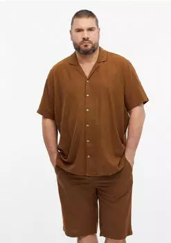 s.Oliver Kurzarmhemd Resort Fit gewaschen (2181361) dunkelbraun