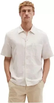 Marc O'Polo Kurzarmhemd Regular Fit aus Leinen-Bio-Baumwoll-Mix (60933634) naturweiß