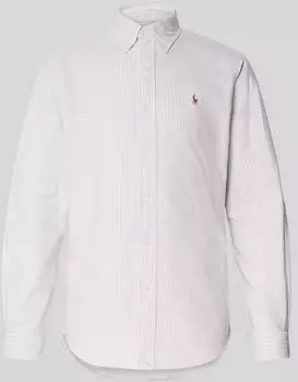 Polo Ralph Lauren Gestreiftes Custom-Fit Oxfordhemd (100032682) tan
