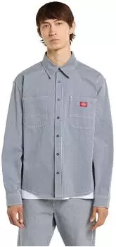 Dickies Hickory Striped Langarm Arbeitshemd (DK0A889SRI21) retro indigo