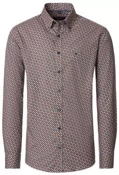 CASAMODA Freizeithemd Button-Down Comfort Fit gepunktet (79553446) orange