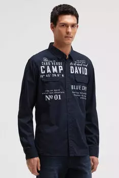 Camp David CB2512-5165-22 Langarmhemd Business Stretch blue navy
