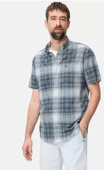 Camel Active Kurzarm-Karohemd mit Button-Down-Kragen (409272-7S72) indigo blau