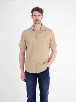 Lerros Kurzarmhemd mit Rautenstruktur (38443469) gravel beige