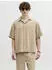 Jack & Jones JORMONTAUK WAVY TEXTURE SHIRT SS SN Kurzarmhemd Relaxed Fit (12293555) crockery/taupe
