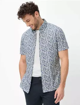 BRAX Herren Hemd Style DAN light khaki Gr&uuml;n Khaki gr&uuml;n khaki Gr. (740083_74413000_35)
