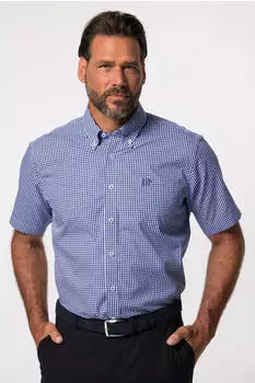 JP 1880 Leichtes Karohemd Halbarm Buttondown-Kragen (722860) zartes hellblau
