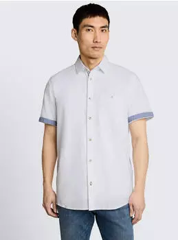 Tom Tailor Regular Fit Kurzarmhemd aus Baumwolle white