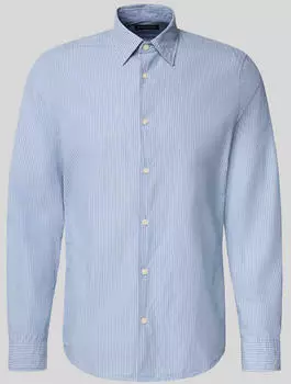 Marc O'Polo Langarmhemd mit garngef&auml;rbtem Streifenmuster Regular Fit (7325869686763) hellblau/wei&szlig;