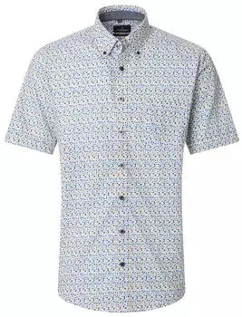 CASAMODA Kurzarm Print Freizeithemd Comfort Fit (51624732) gelb
