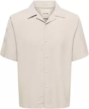 Only & Sons ONSPERU SS REG TENCEL SHIRT NOOS Kurzarmhemd (22036397) greige
