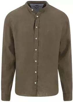 Fynch-Hatton Hemd aus Leinen mit Stehkragen (96136008) dark khaki