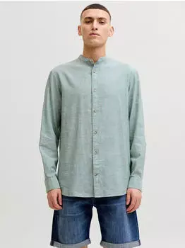 Jack & Jones Summer Linen Blend Shirt Regular Fit (12289174) granite green/mint