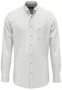 Fynch-Hatton Hemd aus Baumwolle mit Button-Down Kragen und Streifen (15035280) avocado