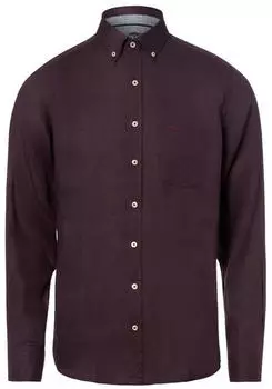Fynch-Hatton Hemd aus Leinen mit Stehkragen (15136008) aubergine