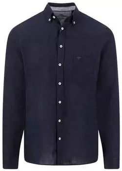 Fynch-Hatton Hemd aus Leinen mit Stehkragen (16136008) navy
