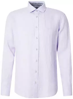 Fynch-Hatton Hemd aus Leinen mit Stehkragen (64433011) lavender