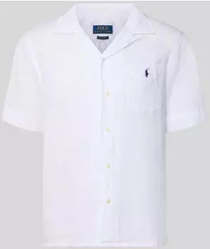 Polo Ralph Lauren Classic-Fit Leinen-Kurzarmhemd (100048077) white