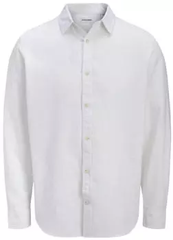 Jack & Jones Summer Linen Blend Shirt Regular Fit (12289174) white