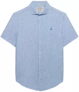 Superdry Riviera Kurzarm-Leinenhemd (M4011104A) blue chalk stripe