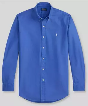 Polo Ralph Lauren Gefärbtes Slim-Fit Oxfordhemd (710805564512) blau