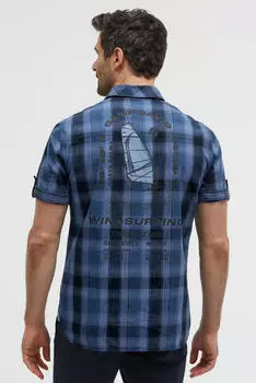 Camp David Kurzarmhemd mit Klappentaschen (78496265) navy/kobaltblau/schwarz