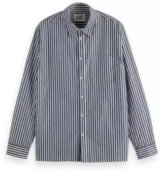 Scotch & Soda Poplin Shirt Oversize Gestreift sky captain stripes