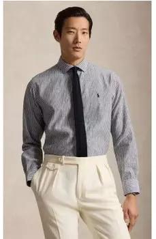 Polo Ralph Lauren 710B16700008 Seersucker-Hemd Custom Fit mit Streifen marine