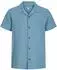 Jack & Jones JJGLOBAL Waffle Resort Hemd KA Comfort Fit (12295599) blue mirage/opal