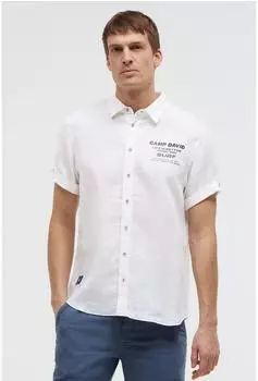 Camp David Kurzarmhemd mit Kentkragen (44440838) schwarz/weiß