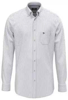 Fynch-Hatton Washed Oxford Stripes B.D. Langarmhemd (59685141) light blue