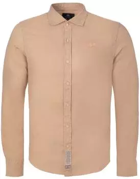 La Martina Langarmhemd Regular Fit (MCC002) hellbraun