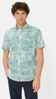 Camel Active Kurzarmhemd mit Allover-Print (409274) lagoon green